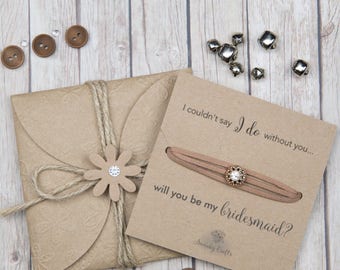 Will you be my bridesmaid - wrap bracelet - handmade bracelet - bridesmaid gifts - gifts under 20 - gifts for her