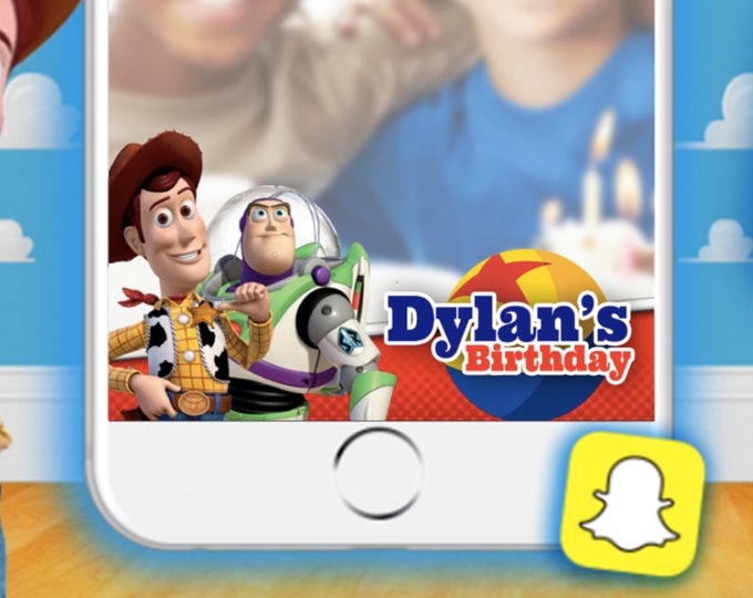 SNAPCHAT Geofilter Customized for Disney Toy Story - We deliver your order in record time! Less than 4 hours! 2017 Toy Story Party