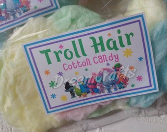 Trolls label. Trolls hair. Trolls sticker. Trolls party favor. Trolls dessert sign. Trolls birthday. Trolls party. Trolls sign. Trolls favor
