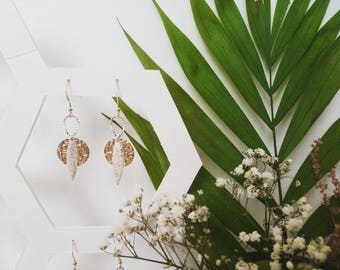 Earrings Silver 925 and goldfilled 14 k "Little ring bearer"