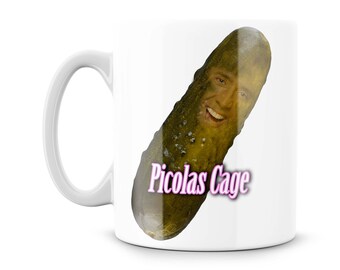 Picolas Cage Meme Funny Geek Nerd Mug Nicolas Cage Fan Gift Nic Cage