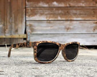 Paul Ven Fox Cork Wood wayfarer wooden sunglasses. Polarized Wood sunglasses, men women wooden sunglasses FREE EU shipping. Handmade