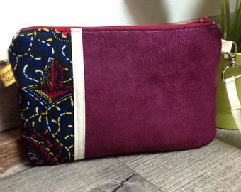 The Pocket Moon, my little "Wax" Plum suede handbag