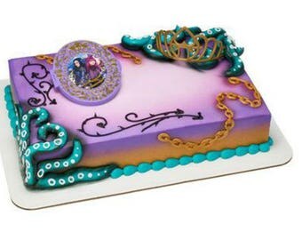 Disney Descendants cake decoration Decoset cake topper set compact mirror tiara