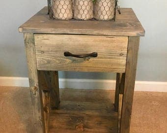 SALE Nightstand /side table/ end table/ for the home/ bedroom/ living room/ x table/ farmhouse table/rustic nightstand