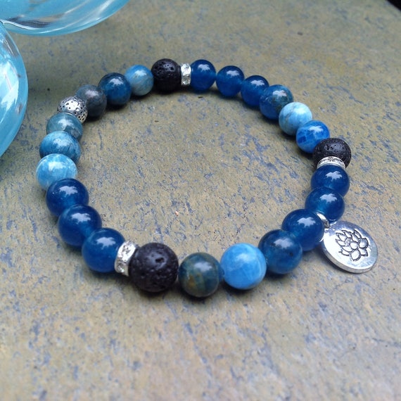 Positivity & Motivation Throat Chakra Blue Apatite Gemstones