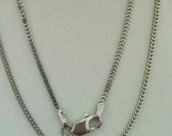 white gold flat chain necklace