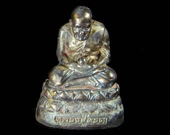 Bronze Buddha Statue Thai Amulet, LP Tuad Buddhist Alter Statue #9544