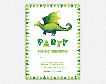 Dragon Birthday Invitations Printable 8