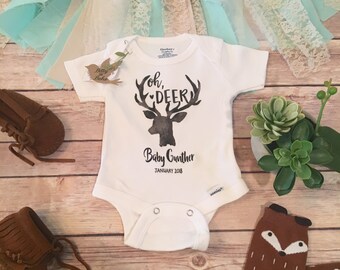 Oh Deer Pregnancy Announcement Onesie®, Deer Pregnancy Reveal, Hunting Onesie, Pregnancy Reveal to Grandparents, Expecting, Oh Deer Onesie