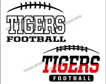 Tigers Football Laces Download Files - SVG, DXF, EPS, Silhouette Studio, Vinyl Cut Files, Digital Cut Files -Use with Cricut and Silhouette