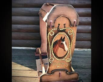 Custom saddle stand, horse head, saddle display, trophy saddle display, saddle rack, western decor, cowboy decor, saddle collector display,