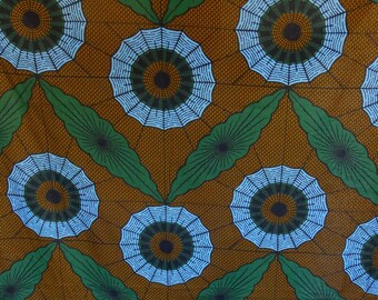 Vintage cotton spider web fabric brown blue green fashion cushion DIY floral spider fish design web print 74 inch 188cm