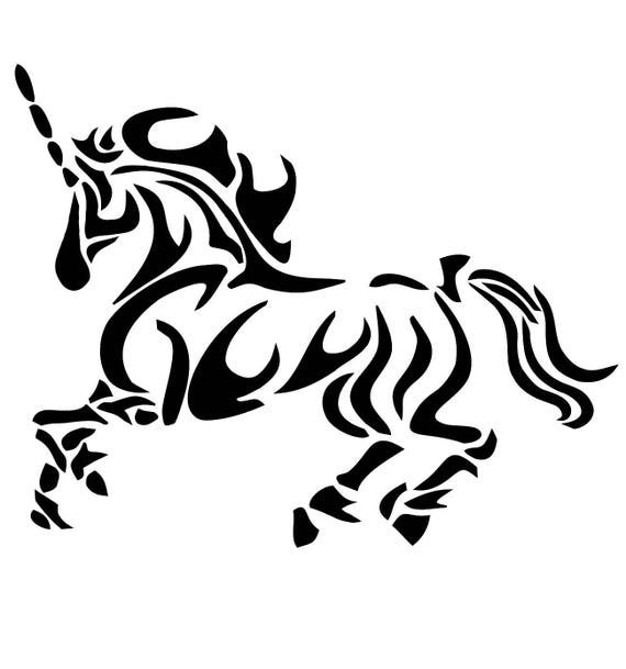 Download Stencil Unicorn Unicorn stencils SVG PNG PDF Dwg Dxf download