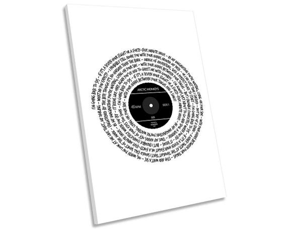 Arctic Monkeys 505 Song Lyrics Vinyl CANVAS WALL ART Picture