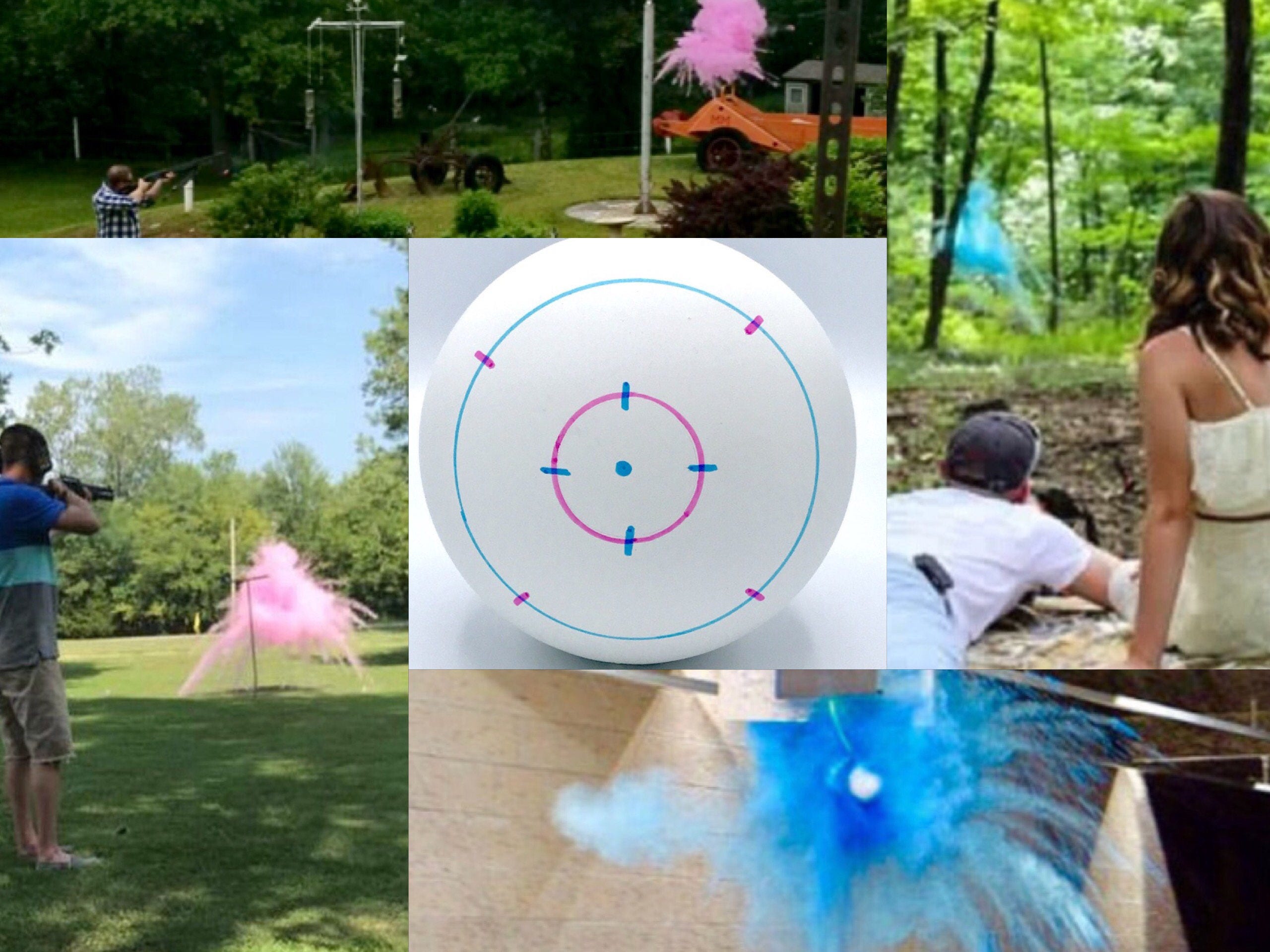 4 SHOOTING TARGETS Gender  Reveal  Balls Pack Custom Color 