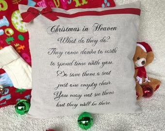 Christmas in Heaven Pillowcase | Memorial Pillowcase | In Memoriam Holiday