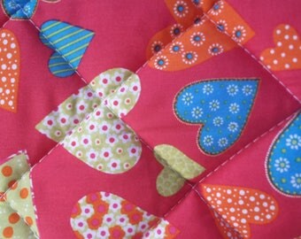 Quilted kitchen pot holder