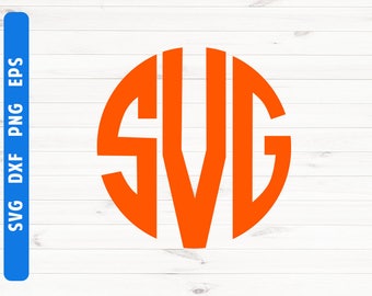 Circle monogram font SVG Cricut font Commersial use ok