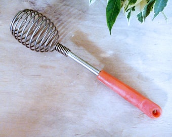Hand whisk Stainless steel wire mixer Egg beater Cream whip Kitchen Food cooking tool device utensils Plastic handle Housewife cook Gift