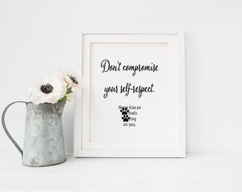 Self respect quote  Etsy