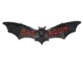 Bathroom Sign Halloween gothic bathroom | etsy Bathroom Sign Halloween gothic bathroom | etsy