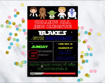 Star Wars birthday invitation, Star Wars invitation, Birthday invitation, Star Wars party, Printable invitation