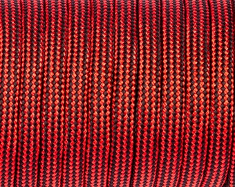 5 meters of Paracord Burgundy lines black