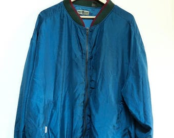 ON SALE Vintage Silk Bomber Jacket t Bomber Jacket Robert Stock Sportswear Size L Size Large Bomber Jacket Mens Jacket Unisex Jacket