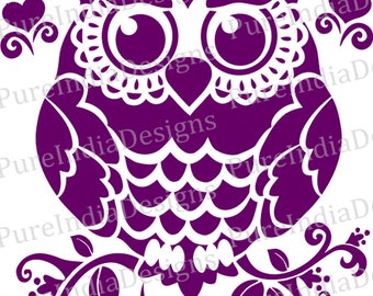 Owl svg, Owl Design, Cutout, Vector art, Cricut, Silhouette Cameo, instant download, Digital Cut, Print Files, Svg, DXF, EPS, Wall Decals