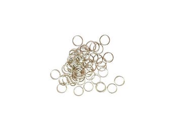 100 Silver jump ring matte 12mm