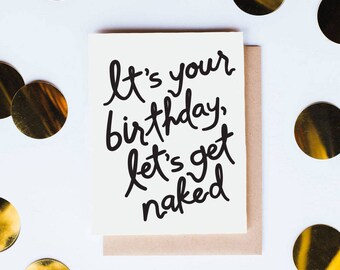 Naked Birthday - greeting card // Kinship Letterpress