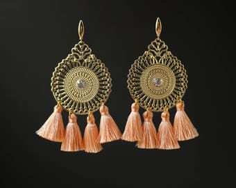 Nessa 18K Gold Plated Earrings Peach main image 0