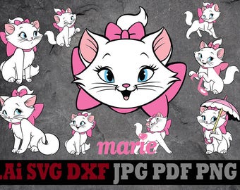 Aristocats svg, Aristocats Marie clipart, Disney svg files, Disney clipart, digital files svg dxf png Ai pdf svg files for cricut