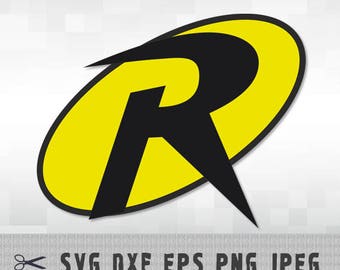 Robin Superhero SVG PNG DXF Logo Layered Vector Cut File Silhouette Studio Cameo Cricut Design Template Stencil Vinyl Decal Transfer Iron on