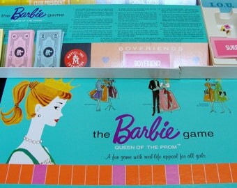 VINTAGE 1961 BARBIE Queen Of The Prom Board Game Mattel Ken Original ~ Fine Condition