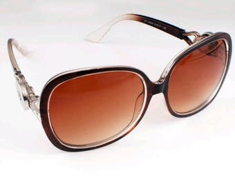 Snap Button Sunglasses Retro Fit Brown or Red Gingersnaps