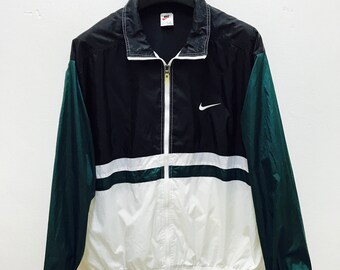 Nike Jacket Vintage 90s Rare Nike Windbreaker Jacket Multi Colour