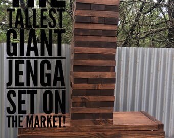 The Tallest Giant "Jenga" Set on the market - Yard Jenga - Wedding Games - Stacking Blocks - Yard Game - Drinking Game - Outdoor Jenga