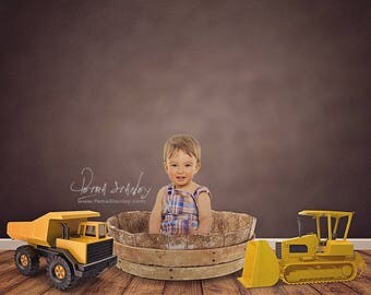 Newborn Digital Background - Toy Trucks Digital Background -Tonka Truck Scene Backdrop -Digital Photography Background -Studio Mini Session