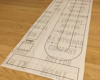 Large Cribbage Board Hole Pattern Paper Template Digital Download Large Cribbage Board Hole Pattern Paper Template Digital Download