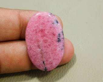 40%OFF Natural Pink Rhodonite Cabochon Loose Gemstone 22x34 MM Approx Oval Shape 36.00 Cts For Making Jewelry