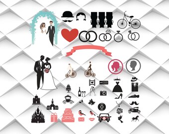 Wedding svg|Wedding invitation svg,eps,png,jpg for Design/Print/ Silhouette Cameo/Cricut and Many More