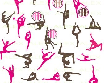 70% OFF, Gymnast SVG Files, Gymnasts Monogram Svg Files, Gymnastics svg, Silhouette svg files, Gymnast Svg, Dxf, Png, Ai File, Instant Down