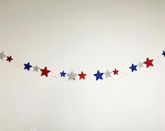 4th of July Banner - Patriotic Banner - Red, White, & Blue Star Banner - Star Banner - 4th of July Decorations - 4th of July Party Decor