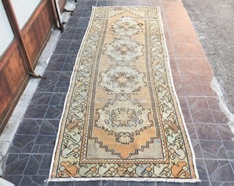 Free Shipping oushak rug runner Vintage rug runner turkish rug runner, vintage kilim ,turkish rug runner 9.5 x 3.1 feet b:266