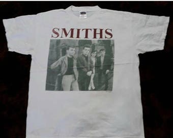 JULY SALE 20% OFF Vintage 90S The Smiths T Shirt Discography Tour Concert sz xL good condition