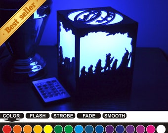 Lord of the Rings, color nightlight, color lantern, color led nightlight, color led lantern, wood nightlight, wood lantern, Lord of Rings-1