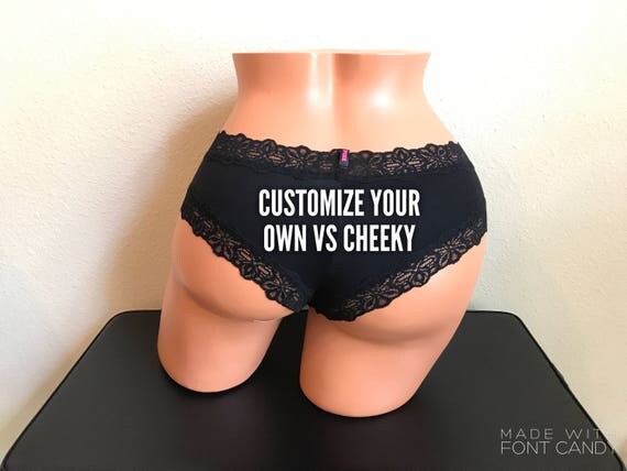 Personalized Black Victoria's Secret Panties / Bachelorette Party / Bridal Shower / Divorce / Wedding / Engagement / Boudoir Shoot