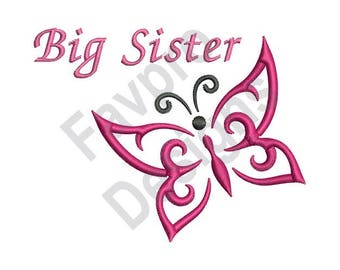 Big Sister Butterfly - Machine Embroidery Design